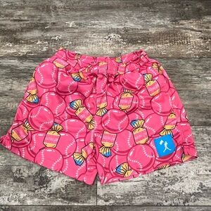 Baseballism Pink Baseball and Candy Print Shorts